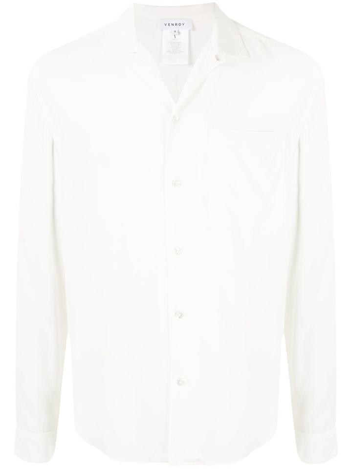 Venroy Silk Plain Shirt - White