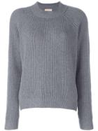 Erika Cavallini Ribbed Jumper, Women's, Size: Medium, Grey, Cashmere/virgin Wool