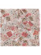 Faliero Sarti Playing Cards Printed Scarf - Neutrals