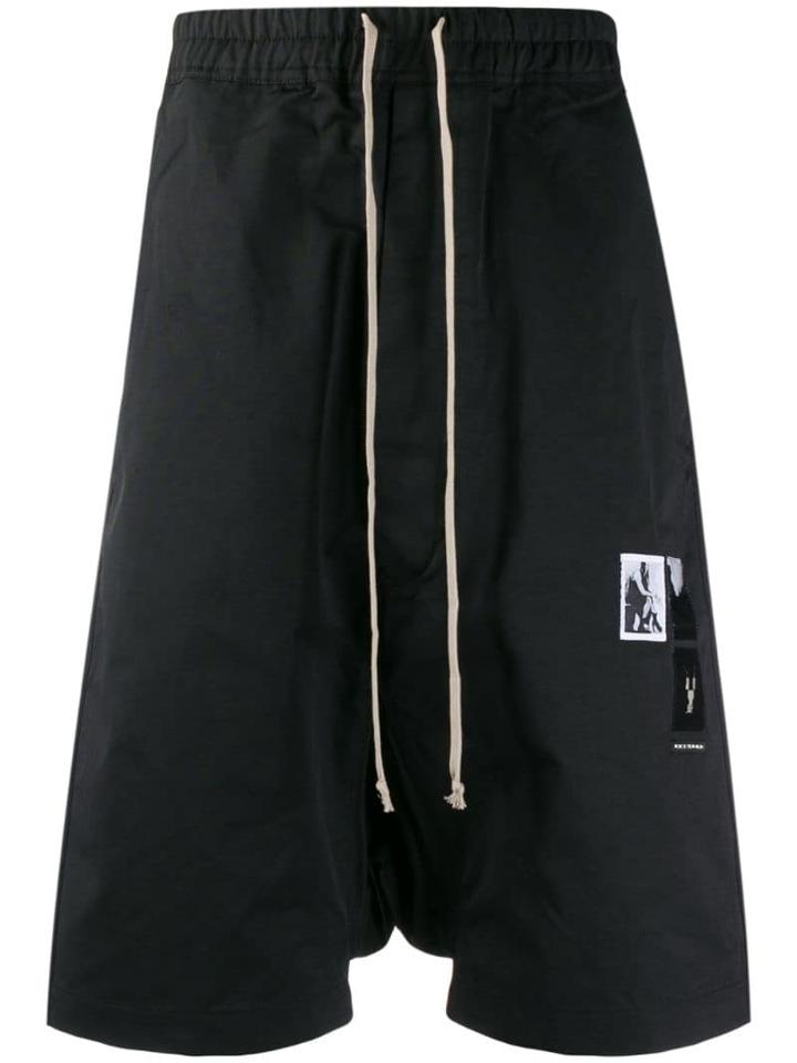 Rick Owens Drkshdw Dropped Crotch Track Trousers - Black