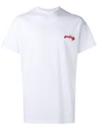 Gcds Logo Embroidery T-shirt, Men's, Size: Large, White, Cotton