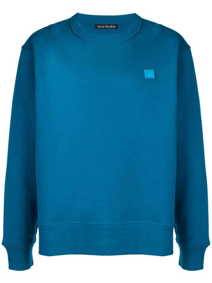 Acne Studios Fairview Face Sweatshirt - Blue