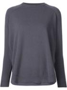 Brunello Cucinelli Curved Hem Sweater, Women's, Size: Xs, Pink/purple, Silk/spandex/elastane/cashmere