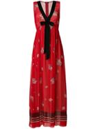 Philosophy Di Lorenzo Serafini Long Floral Print Dress - Red