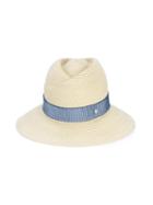 Maison Michel Tyler Hemp Straw Hat, Women's, Size: Small, Blue, Straw