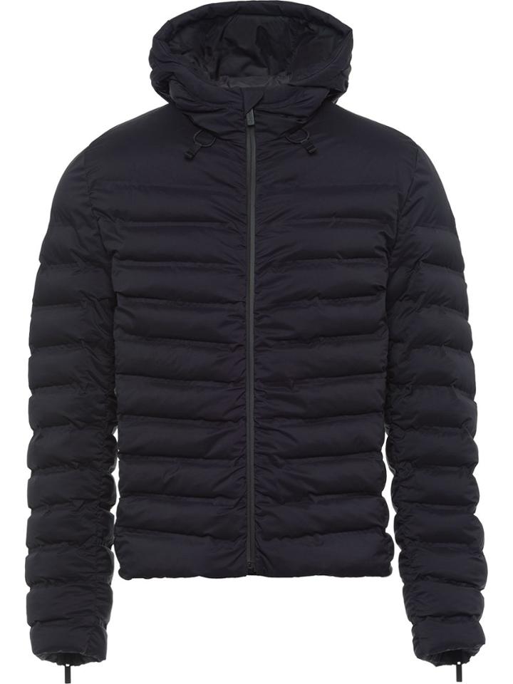 Prada Linea Rossa Hooded Puffer Jacket - Black