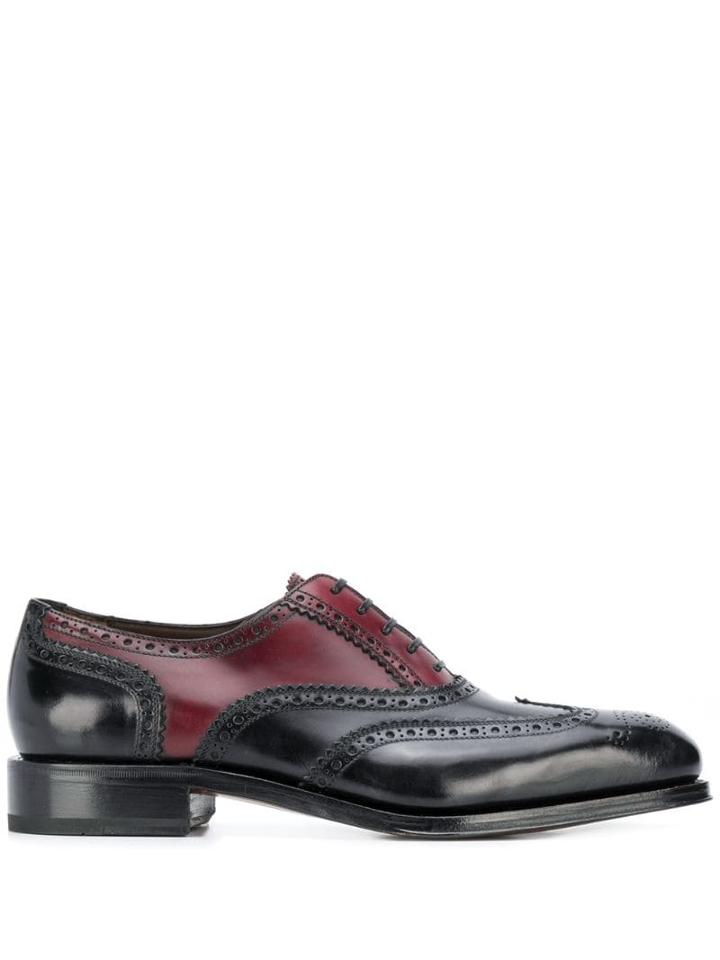 Salvatore Ferragamo Dual-tone Lace-up Brogues - Red