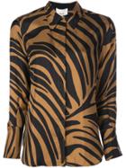 3.1 Phillip Lim Abstract Tiger-print Blouse - Brown