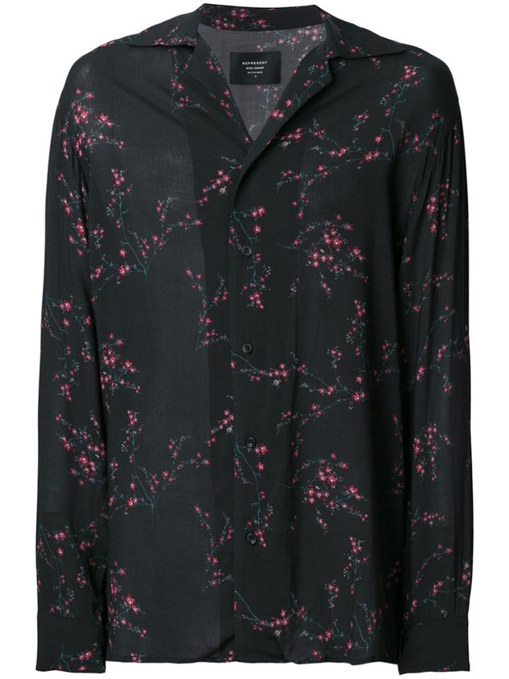 Represent Cherry Blossom Print Shirt - Black