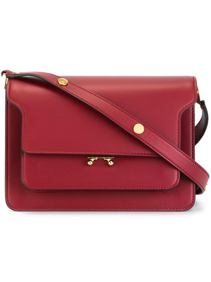 Marni 'trunk' Shoulder Bag, Women's, Red, Calf Leather