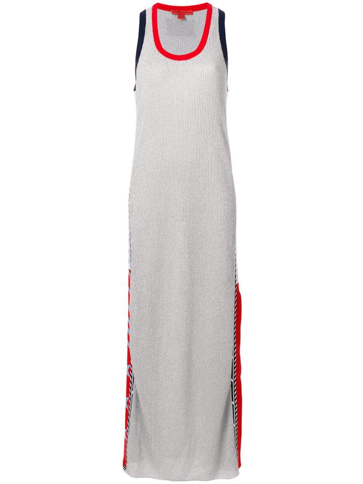 Hilfiger Collection Ribbed Tank Dress - Metallic