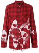 Amiri Plaid Shark Print Shirt - Red