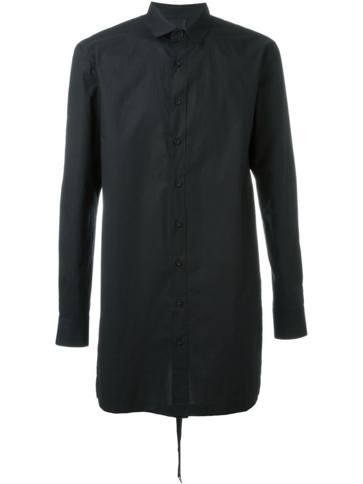 D-gnak Back Printed Strap Detail Shirt, Men's, Size: 50, Black, Cotton