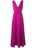 Rhea Costa Ruched Flare Dress - Pink