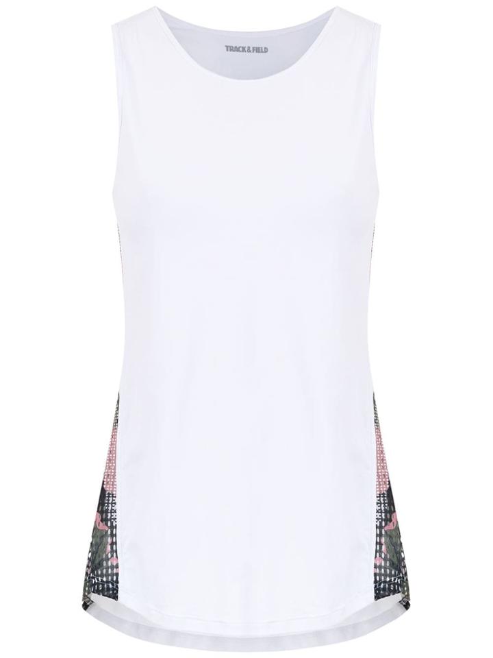 Track & Field Panelled Tank Top - White