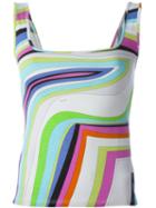 Emilio Pucci Vintage Printed Tank Top, Women's, Size: S, Blue