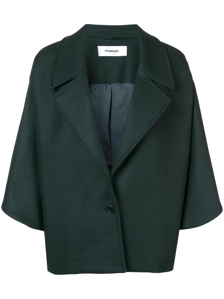 Chalayan Drape Shoulder Jacket - Green