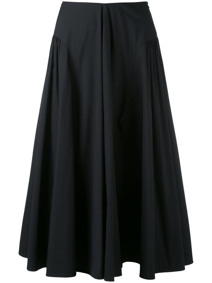 Blumarine - Flared Mid-length Skirt - Women - Cotton/polyamide/spandex/elastane - 42, Black, Cotton/polyamide/spandex/elastane