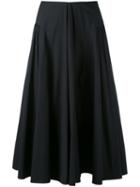 Blumarine - Flared Mid-length Skirt - Women - Cotton/polyamide/spandex/elastane - 42, Black, Cotton/polyamide/spandex/elastane