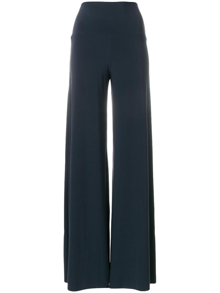 Norma Kamali Plain Palazzo Trousers - Grey