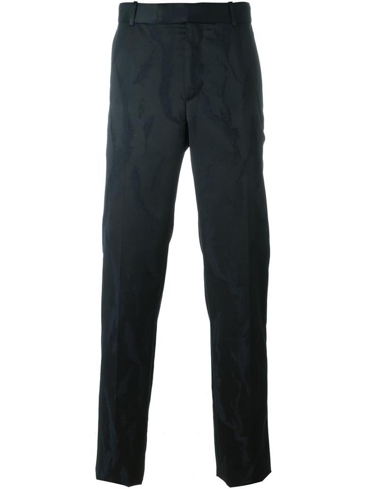Alexander Mcqueen - Straight Leg Trousers - Men - Polyester/acetate/viscose/wool - 50, Black, Polyester/acetate/viscose/wool