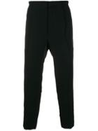 Alexander Mcqueen Contrast Piping Straight-leg Trousers - Black