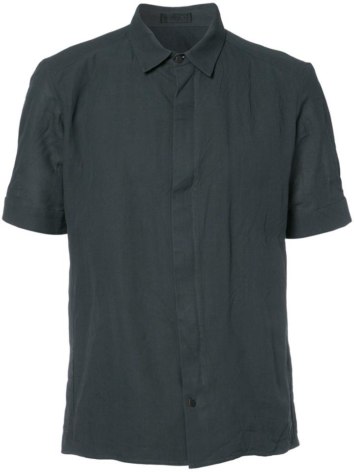 Devoa Plain Shirt, Men's, Size: 3, Black, Japanese Paper/cotton