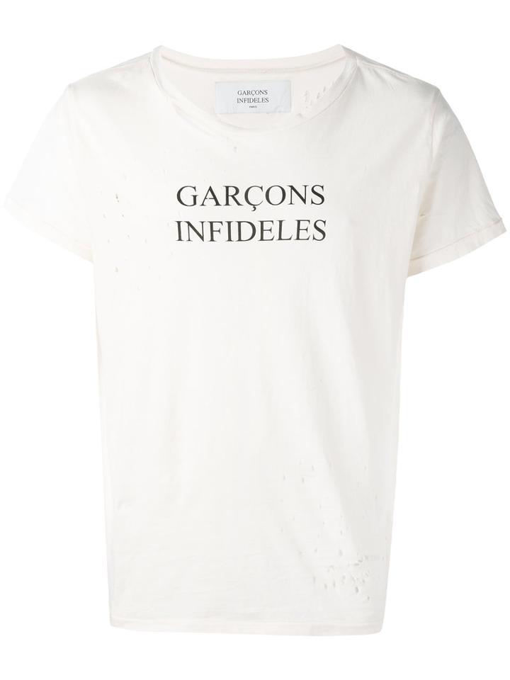 Garcons Infideles - Logo T-shirt - Unisex - Cotton - L, White, Cotton