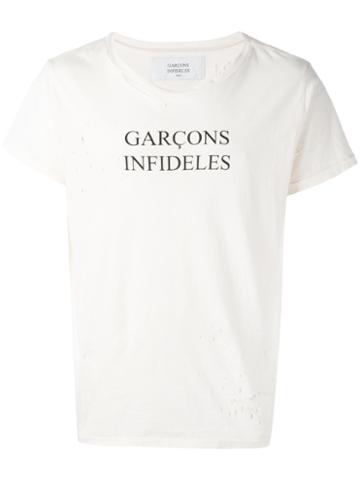 Garcons Infideles - Logo T-shirt - Unisex - Cotton - L, White, Cotton