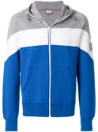 Moncler Gamme Bleu Contrast Panel Hooded Jacket - Blue