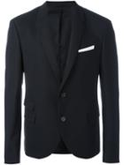 Neil Barrett Flap Pocket Blazer, Men's, Size: 54, Black, Polyester/spandex/elastane/virgin Wool