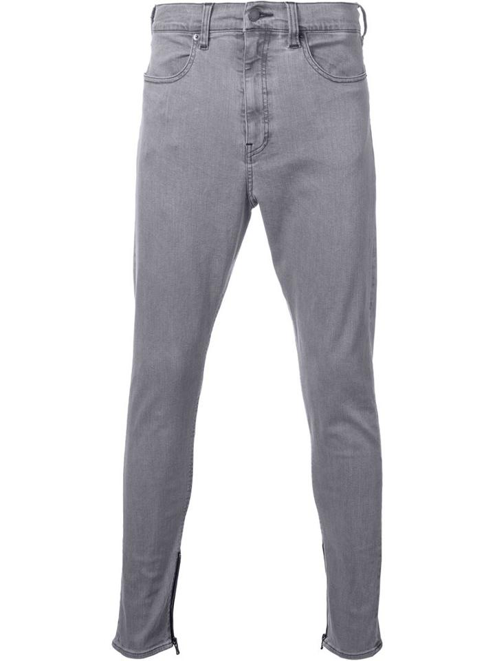 Monkey Time Skinny Drop Crotch Jeans, Men's, Size: S, Grey, Cotton/polyurethane/lyocell/rayon