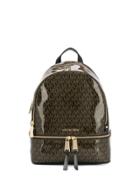 Michael Michael Kors Monogram Logo Backpack - Brown