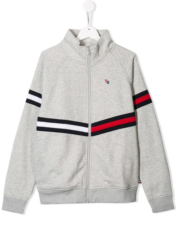 Tommy Hilfiger Junior Jogging Style Track Jacket - Grey