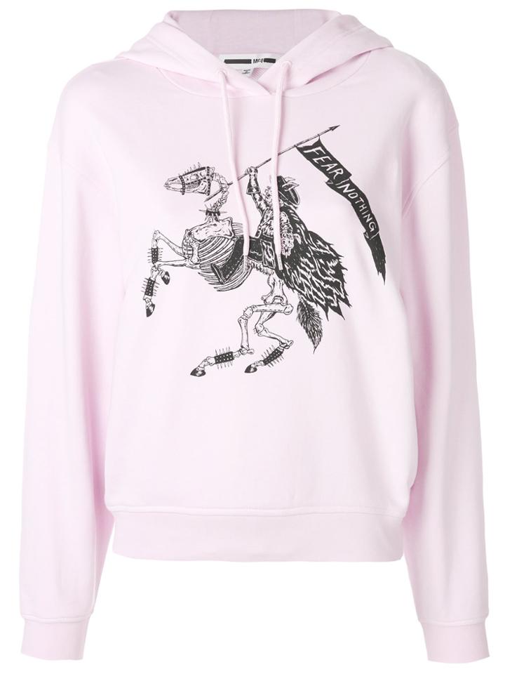 Mcq Alexander Mcqueen Fear Nothing Hoodie - Pink & Purple