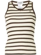 Chanel Pre-owned Sleeveless Ribbed Top - Brown
