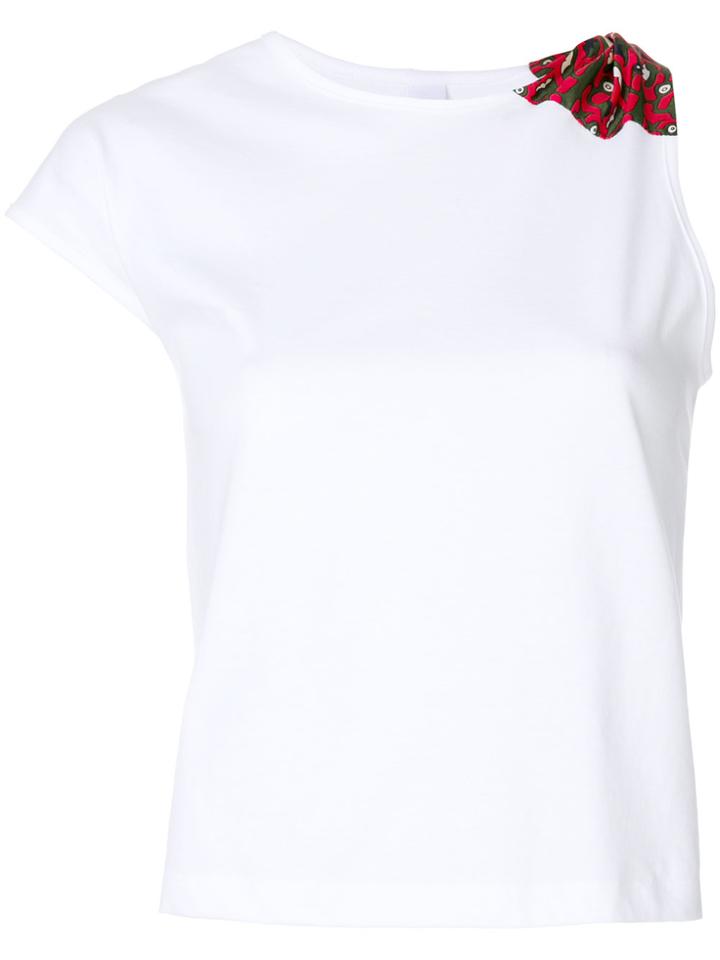 Carven Asymmetric Sleeves Top - White