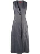 Des Prés Sleeveless Longline Blazer - Grey