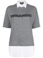 Dsquared2 Logo Short-sleeve Sweater - Grey