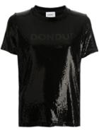 Dondup Logo Sequin T-shirt - Black