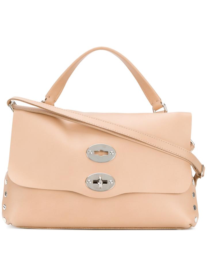 Zanellato Foldover Clasp Tote Bag - Pink & Purple