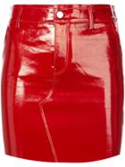 Rta Short Varnished Skirt - Red