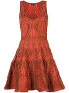 Sophie Theallet - Textured Knit Dress - Women - Silk/polyamide/polyester - Xs, Yellow/orange, Silk/polyamide/polyester