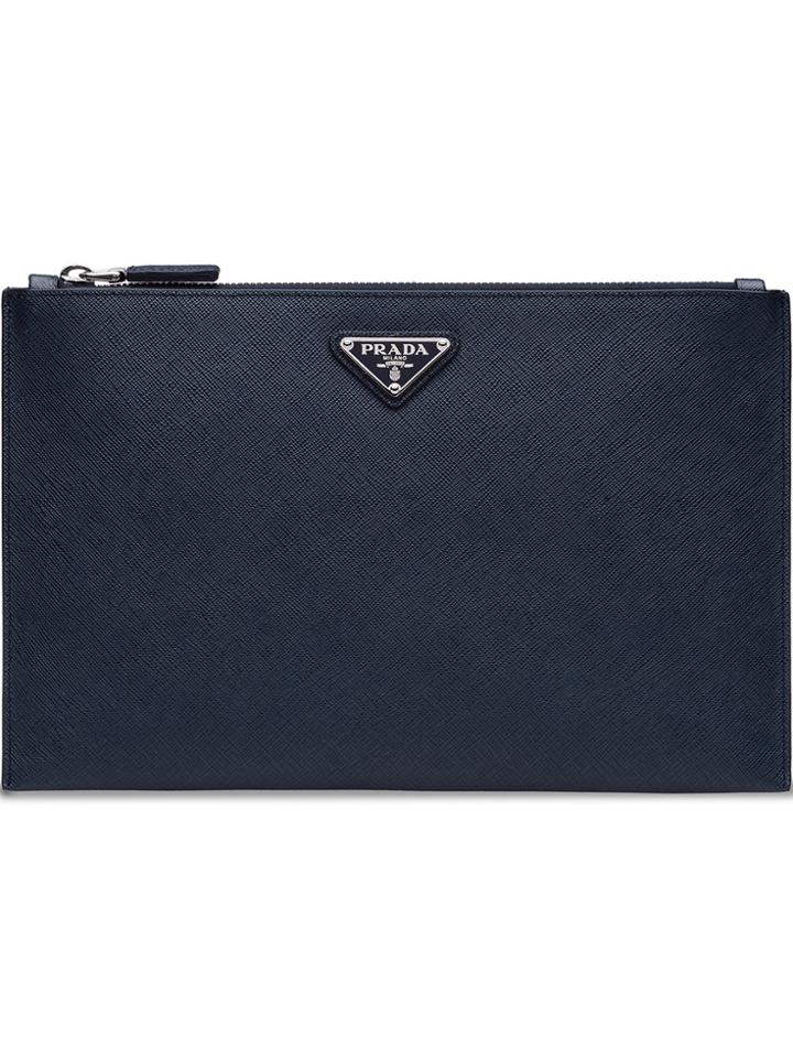 Prada Logo Plaque - Blue