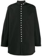 Yohji Yamamoto Contrast Button Shirt - Black