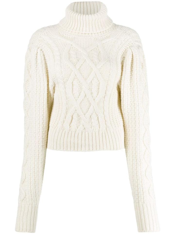 Wandering Roll-neck Jumper - White