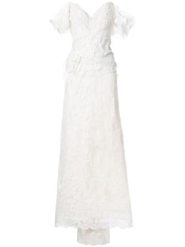 Trash Couture Off Shoulder Embellished Ballgown - White
