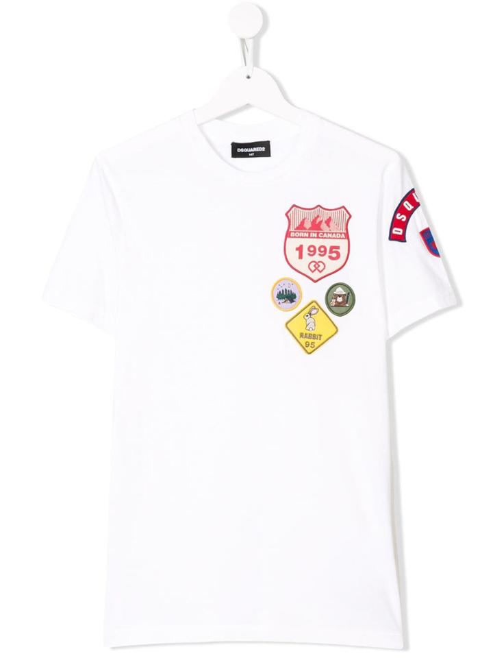 Dsquared2 Kids Teen Patches T-shirt - White