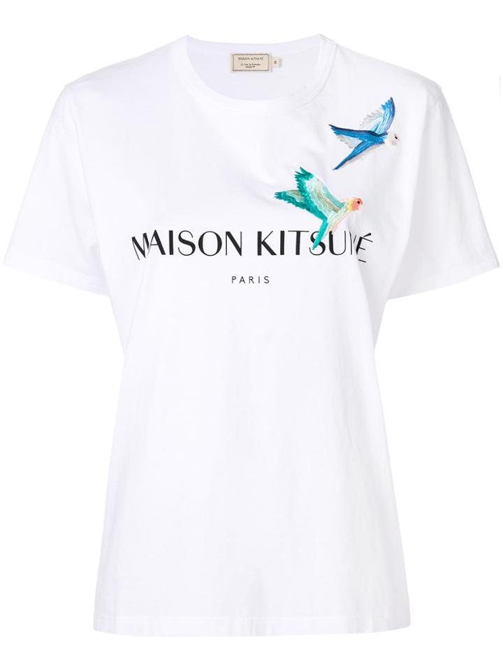 Maison Kitsuné Logo-print T-shirt - White