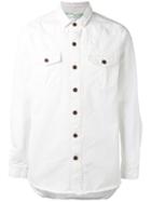 Off-white Chest Pockets Shirt Jacket, Men's, Size: Medium, White, Cotton